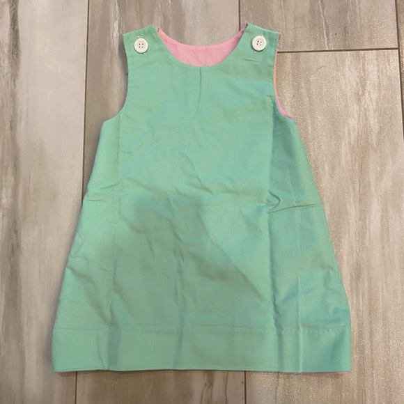 NWT Lullaby Set Olivia Pink and Green Textured Light Corduroy Jumper, size 24M - Picture 3 of 11